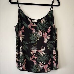 Babaton Pink and Green Sleeveless Camisole Top